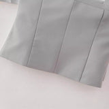 New Spring Style Solid Color Slim Collar Blouse 3067030-Outfit