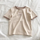 Fongt Slim Short-Sleeved T-Shirt Women 2024 Summer New Bottom Shirt Students Casual Korean Version Jacket Women's