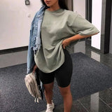 Two-piece Set With Belt Solid Color