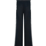 Black Striped Bow Wide Leg Pants-Outfit