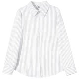 Fongt Senior Sense Stripe Shirt Female Light Ripe Wind Design Sense Minority Professional Temperament High-End Long Sleeve Shirt-Outfit