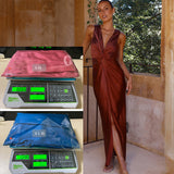 Fongt Spring And Summer Fashion Sexy V Sleeveless Evening Dresses
