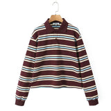 Fongt Striped Short-Sleeved T-Shirt + Low-Rise 100-Fold Skirt 2025 Spring New D79551
