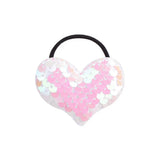 lot Cute Rainbow Solid Sequins Hair Band For Girls Star Heart Crown Elastic Rope Ponytail Holder Headband Hair