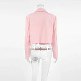 Pink Cropped Blazer-Outfit
