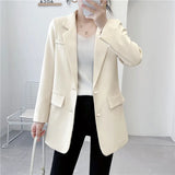 Fongt Suit Jacket Lady Tide Ins Spring And Autumn Winter Short Small Korean Version Loose And Versatile Foreign Style Casual Suit-Outfit