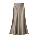 Fongt Lustrous Silky Silky Dress Half-Dress Women's Summer Long Fishtail Skirt High-Waisted Thin-Butt Skirt9902