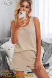 Two Piece Set for Women Summer Suit Tassel Sleeveless Tank Top and Shorts Casual Tracksuit Elegant Outfit 2023