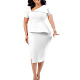 Fongt Summer Sexy Slant High Waist-Lestier Grand African Pencil Dress