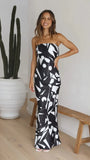 Fongt Summer New Back Hollow Irregular Color Sexy Sling Dress 23052-Outfit