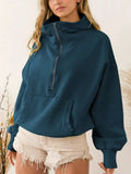Winter Y2k Zip Up Hoodie Women Korean Long Sleeve Tops Pullover Thick Warm Casual Loose Oversized Sweatshirt for Women-Outfit