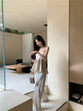 Pure-Want Retro Bare Shoulder Small Sling Women Take The Autumn New Outer Vest Sleeveless Bottom
