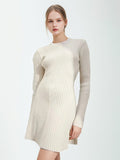 Fongt 2025 New Korean Style Dress Femininity Elegant Japan And South Korea Leisure Loose Knitting Dress Short Dress