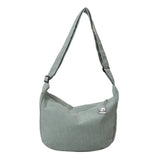 Solid Color Corduroy Shoulder Bag-Outfit