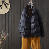 2024 New Down Jacket Female Short Thin Loose Casual Lapel Warm White Duck Down Short Coat Tide-Outfit