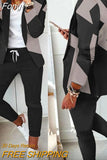 Women Office Jacket Top And Pants Print Suit Casual Office Female Pants Two Piece Set Elegant Slim Fit Long Pants Matching