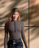 Fongt Long-Sleeved Joint Sexy Rib-Link Long-Sleeved Tops