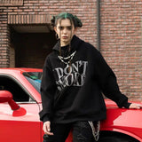 Gothic letters hot drilling hoodie new street fashion brand