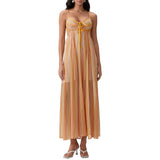 Long Sling Print Dress Women Fashion