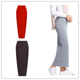 Cotton Autumn Winter Muslim Pencil Skirt Casual High Waist Elastic Solid Sheath Bodycon Maxi Skirts