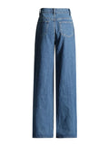 Fashion Trend Design Straight Trousers 2025 Summer New High-Waist Print Love Hollow Broad-Legged Jeans