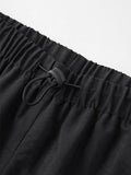 sport black baggy jogging pants with side piping