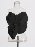 Sexy Babes Fashion Trend Top 2025 Summer New Three-Dimensional Flower Design High-End Bosom Vest