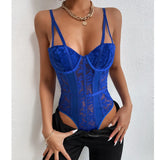Fongt New Hot-Selling Sexy Lace Patchwork Niche Street Spice Style Jumpsuit In Stock-Outfit