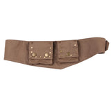 Style Retro Four-Button Waist Bag 2023 Summer New Punk Style Waist Accessories Ultra-Wide Belt-Outfit