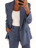 Fongt New Fashion Solid Color High-End Body-In-Wear Flip-Flop Temperament Blazer Women's Clothing