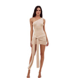 Fongt And Winter New Women's Fashion Elegant Round-Collar Knitted Dress Striped Dress Long Thin