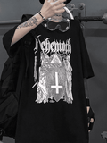 Men's Gothic Ancient Cross Graphic Tee-Outfit