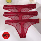 Sexy Panties Women G-String Thong Lace Underwear Pantys Low-Waist Female Underpants Mesh Perspective Briefs