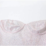 Pink Sequin Tube Top And Maxi Skirt Set-Outfit