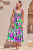Fongt High-End 2025 Spring And Summer Women's New Sexy Print Slinged Dopamine Wearing Dress Women