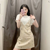 New Spring Style Is Small, Fresh, Bare Back And Thin V Neckline Diamond Halter Dress For Women 2731269-Outfit