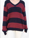 80's Downtown Girl Striped Sweater-Outfit