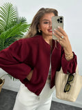 Fongt And Autumn 2025 Fashion New Soft Bomber Jacket Women's M56867