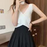Fongt Color Cross Waistcoat Women Wearing Summer Slings New Deep V Bosom Sexy Hottie Sleeveless Top In