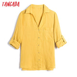 2021 Women Basic Solid Cotton Blouse Long Sleeve Chic Female Office Lady Shirt Blusas Femininas