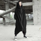 Loose Street Zipper Hooded Long Lining