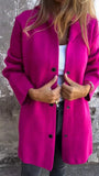 Fongt 2025 New Hot Fashion Long-Sleeved Solid Coat Women's