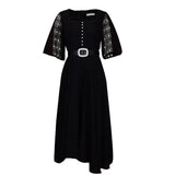 Fongt Belt 2025 New Fashion Splicing Chiffon Nails African Dress
