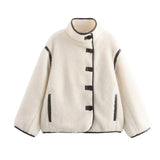 Fongt Women's Clothing Explosion Fashion Casual Loose Lamb Wool Coat Women's Top
