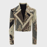 Fongt Early Spring New Star Fashion Luxury Heavy Industry Embroidery Nails Diamond Short Jacket Jacket