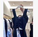 New Sling With Waistcoat Women's Design Small Summer Wears The Back High-Waisted Umbilly Knitting