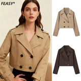 Fongt Explosion Women's Double Slame Short Windbreaker Jacket Women's