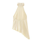 New Autumn Style Asymmetrical Neck Top 0219810 Pleated Trousers 0219811-Outfit