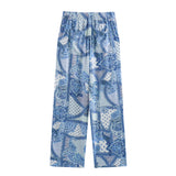 Spring Paisley Printed Shirt 3345777 Printed Pants 3350777-Outfit
