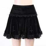 Fongt Summer New Women's Casual Pants Dark Sexy Body-In-Print Lace High-Waisted Flared